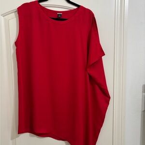 Chico's Vibrant Red Asymmetrical Blouse